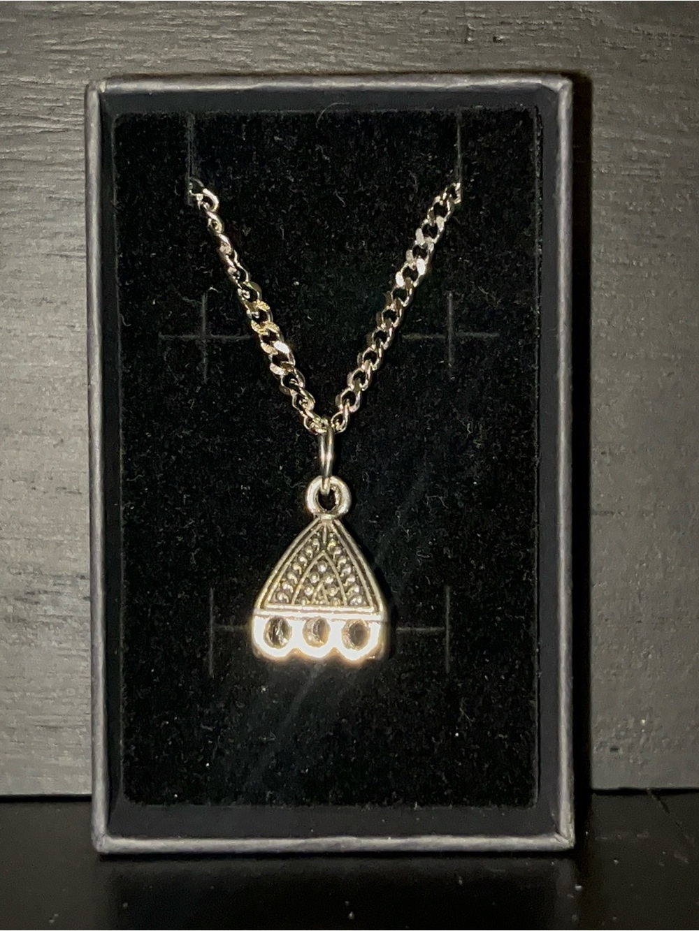 Sterling Silver Tri-Drop Pendant Necklace - Silver